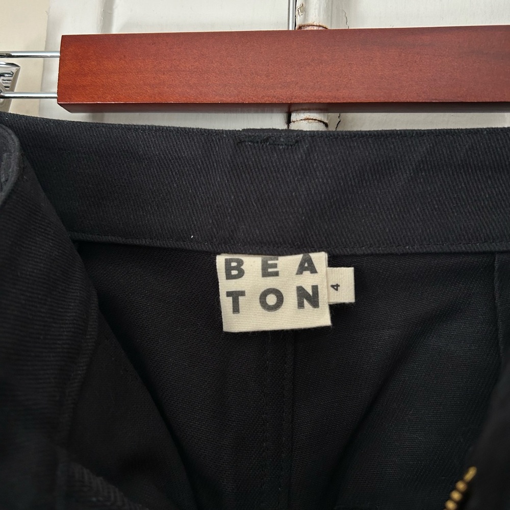 Beaton Linen Utility Pant - Black - Picture 3 of 4